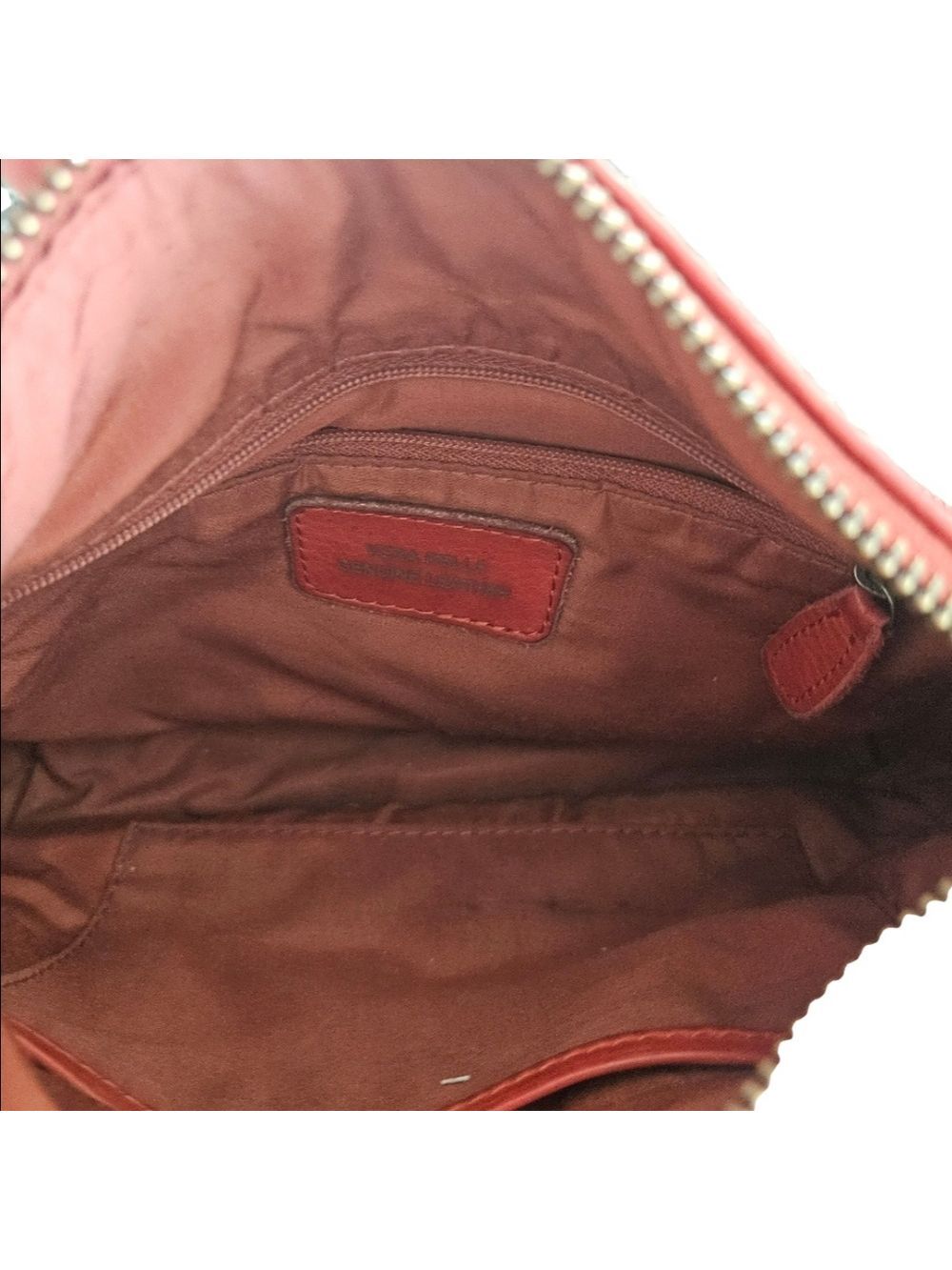 Gianni Conti Padua Red Leather Crossbody Messenger Bag - Picture 4 of 7